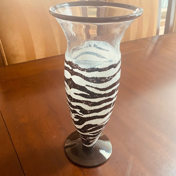 Kosta Boda Black & White Zebra Vase